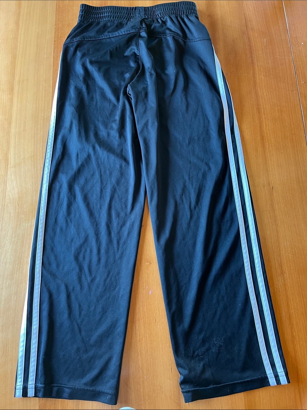 adidas Black Kids Sweatpants with White Side Stripes - Picture 2 of 3